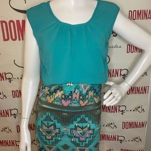 Turquoise Pink Dress